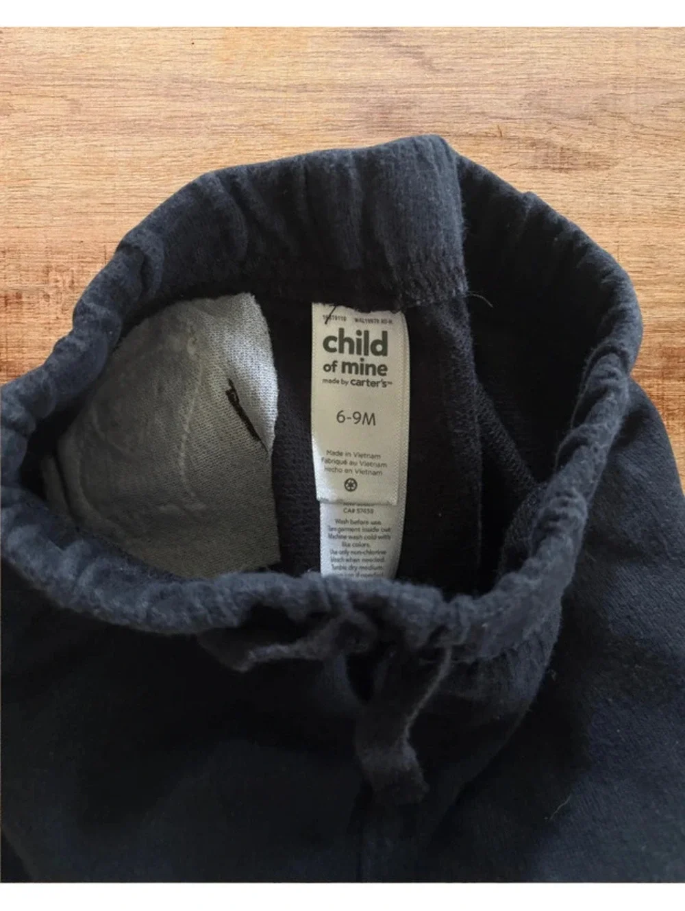 Child of Mine 6-9M Baby Black Pull-On Shorts Drawstring Everyday Basics